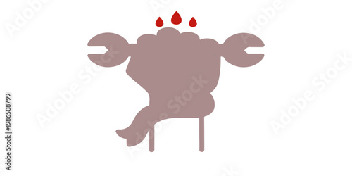 Cute cartoon vector illustration of a funny deer with horns and a cow like appearance isolated on a white background as a nature farm animal art piece