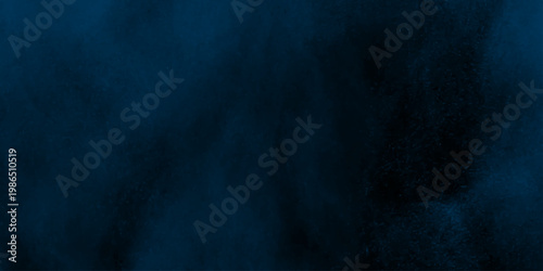 Abstract dark blue watercolor cloudiness, mist, or smog background. Dark navy blue sky with black background and blurred pattern. Vivid textured aquarelle painted art design background.