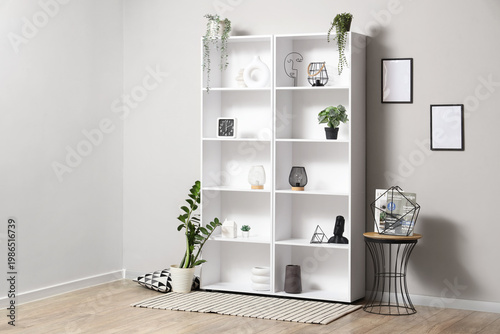 Interior of light room with...