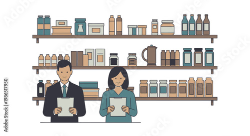 Man and woman holding menu cards.