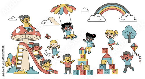 Children Playing on a Playground 2.