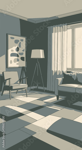 Modern living room interior design 3.