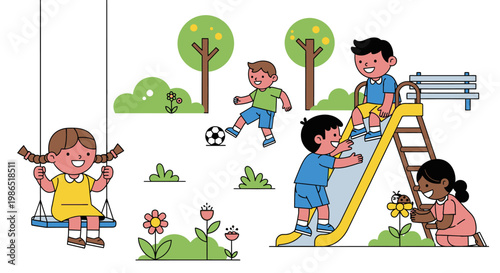 Children playing on a playground 1.