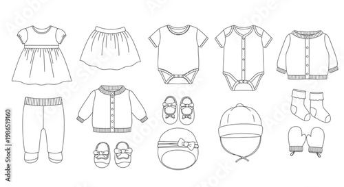 Baby clothes and accessories illustration 4.