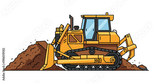 Bulldozer Construction Equipment Heavy Machinery 1.