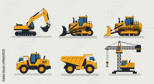 Heavy construction vehicles in action 1.