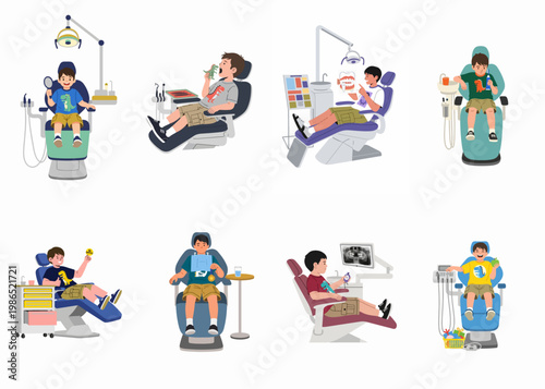 Diverse collection of male street performers and fire jugglers in colorful vintage costumes performing circus acts, isolated on a white background.