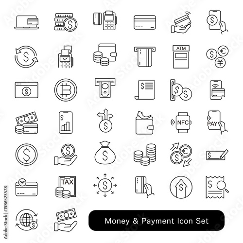 お金・決済アイコンセット