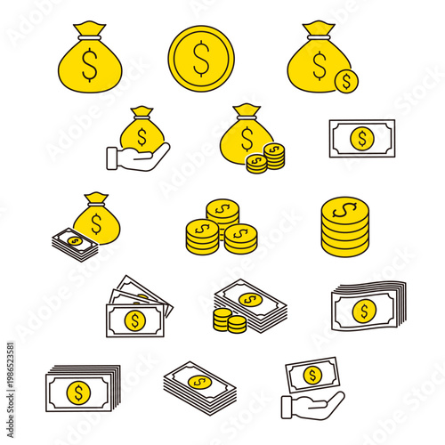 お金・金融アイコンセット