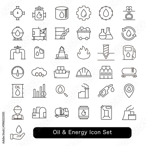 オイル・エネルギーアイコンセット