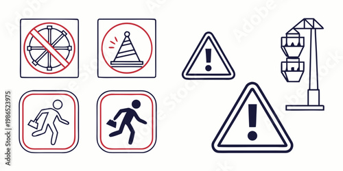 Warning and safety signs warning signs danger caution alert