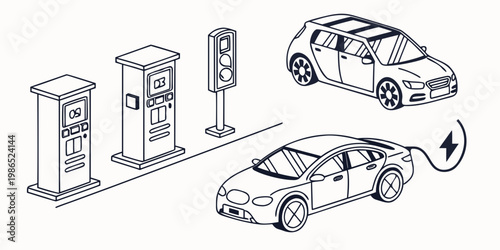 Electric cars and charging station vehicle electric vehicle
