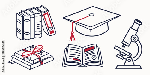 Educational and school books graduation