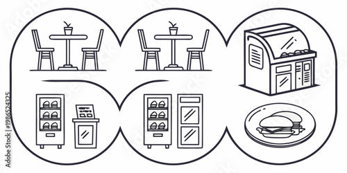 Line of restaurant and food service industry line fast food vending machine