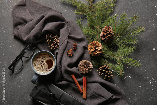 Pine cones with fir branche...