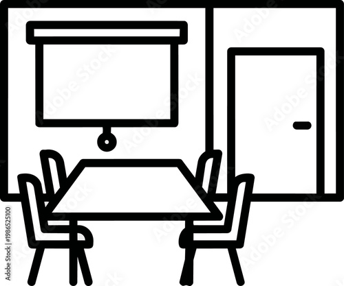 Minimalist gear icon on black background: simple cog symbol machine part linear design vector outline industrial element for technology interface