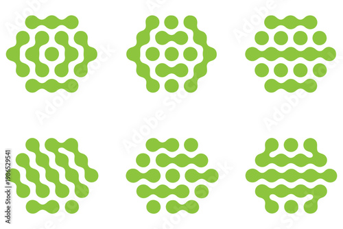 Connected liquid or nano dots pattern with vanishing effect. Disappearing organic amorphous shapes texture. Linked metaballs, molecules or cells transition background. Vector graphic illustration.