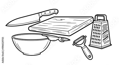 Kitchen Utensils and Tools for Cooking.