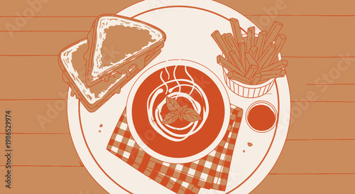 Food on a plate with bread.