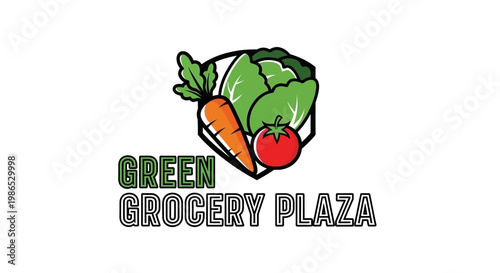 Green Grocery Store Logo Design.