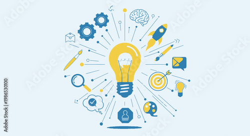 Light Bulb Idea Concept Symbol.