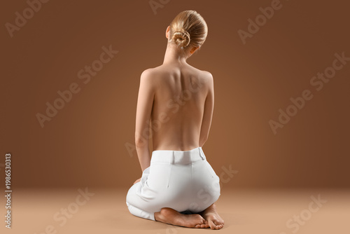 Beautiful young woman with ...