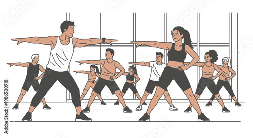 Group Fitness Class Exercise Routine.