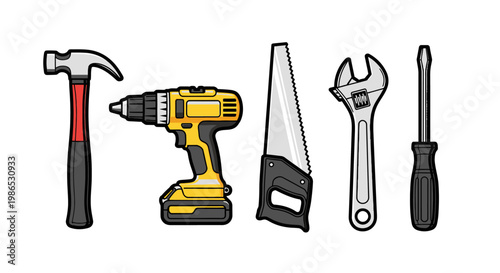 Hand tools for construction work 1.