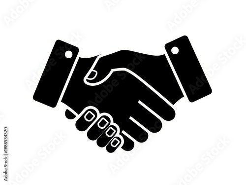 Handshake between human and robot hand illustration