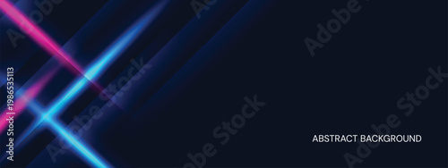 Foto Abstract blue gradient background with dynamic shapes and elegant light streaks