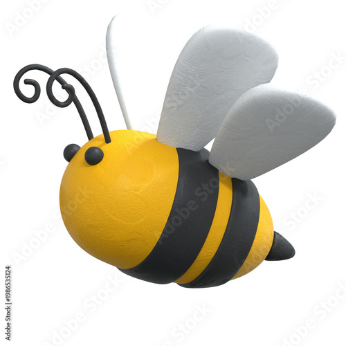 Cute Bee Clay Style 3D Character