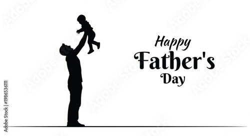 Happy father's day silhouette a loving father and child moment