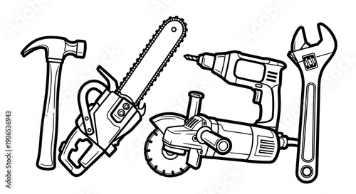 Collection of various hand tools 6.