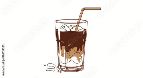 Brown Liquid in a Glass.