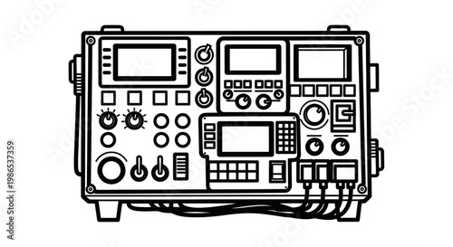 Electronic device with multiple screens.