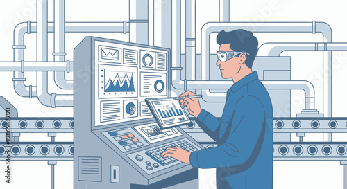 Man working on industrial control panel 2.