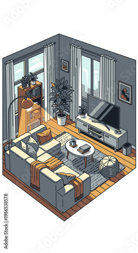 Modern living room interior design 1.