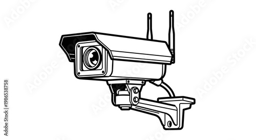 Wireless Security Camera Closeup View.