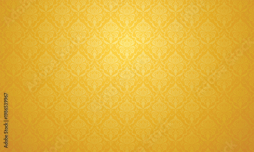 Elegant seamless golden ornamental background with intricate damask pattern