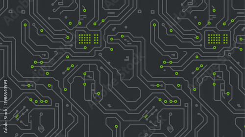 Circuit board, electronic background, green neon, black, technology, digital, microchip pattern