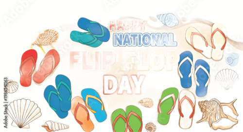 National Flip Flop Day, flip flops, beach, summer, sandals, holiday