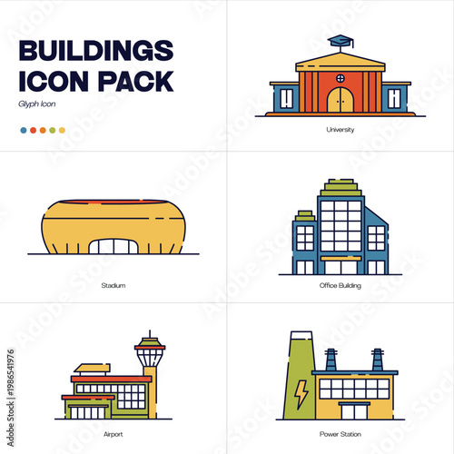 Collection of Vector and icon building and landmark