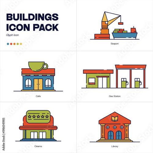 Collection of Vector and icon building and landmark