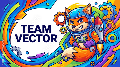 Team Vector Cat Hero Mascot In Armor.