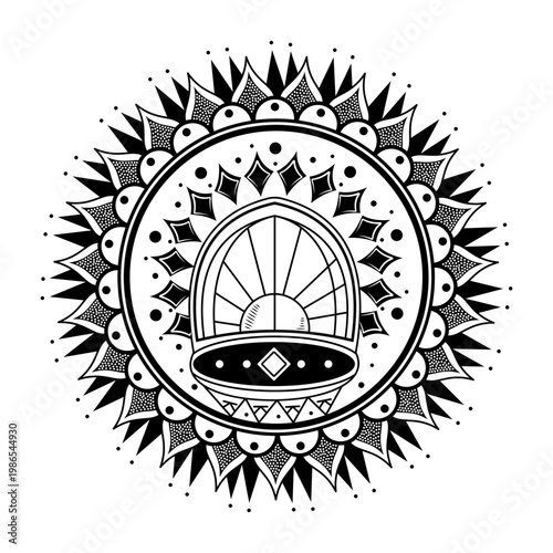 Sketchy style illustration of galactic beacon