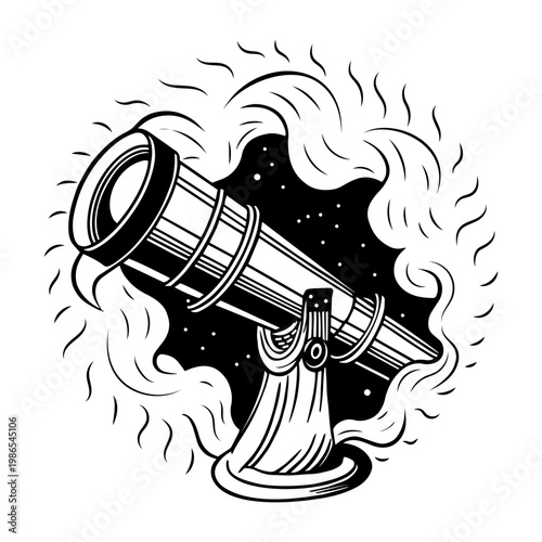 Glyph style illustration depicting solar flare