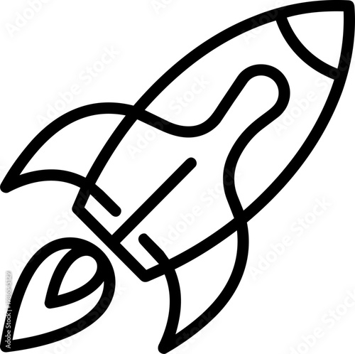 Rocket icon symbol representing space launch.