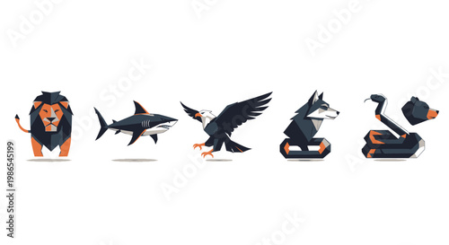 Group of Various Animal Species Together.