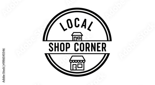Local shop corner logo icon.
