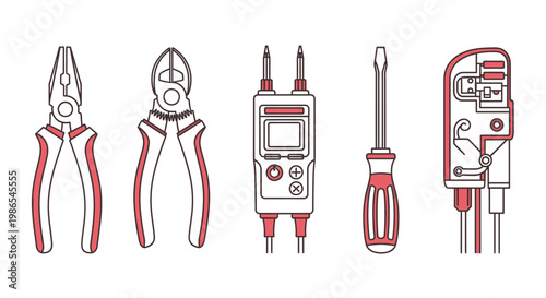 Tools for electronics and repair work.